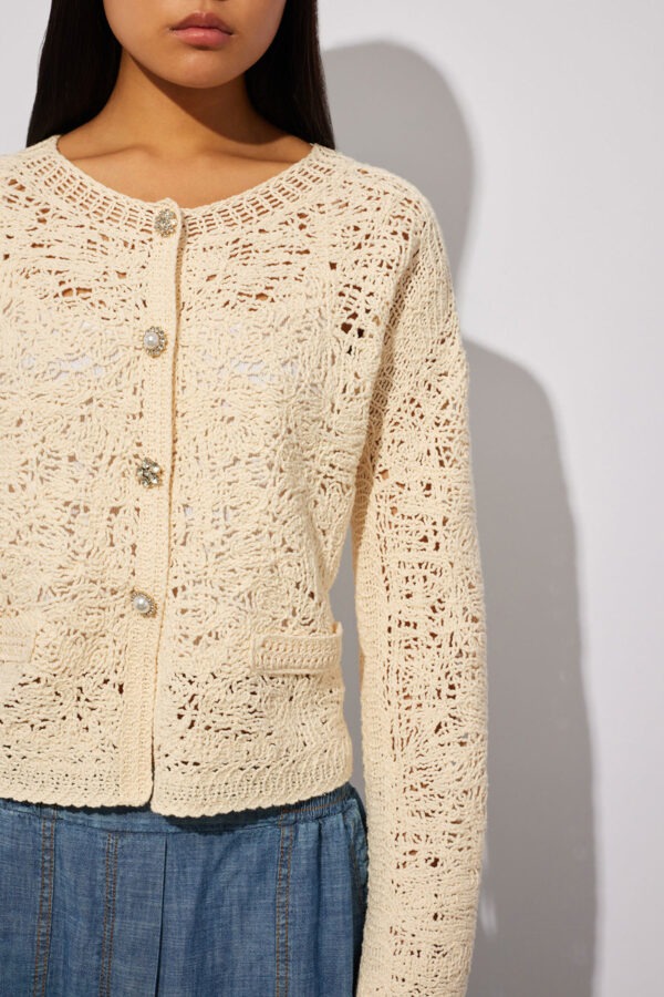 Semicouture Cardigan in Ricamo Cornely